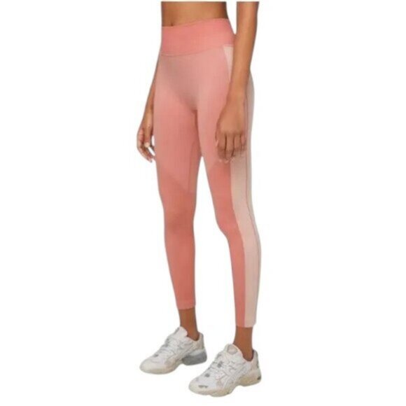 Lululemon Ebb to Train Tight Abstract In Copper Clay / Angel Wing Size 6 - Picture 1 of 9